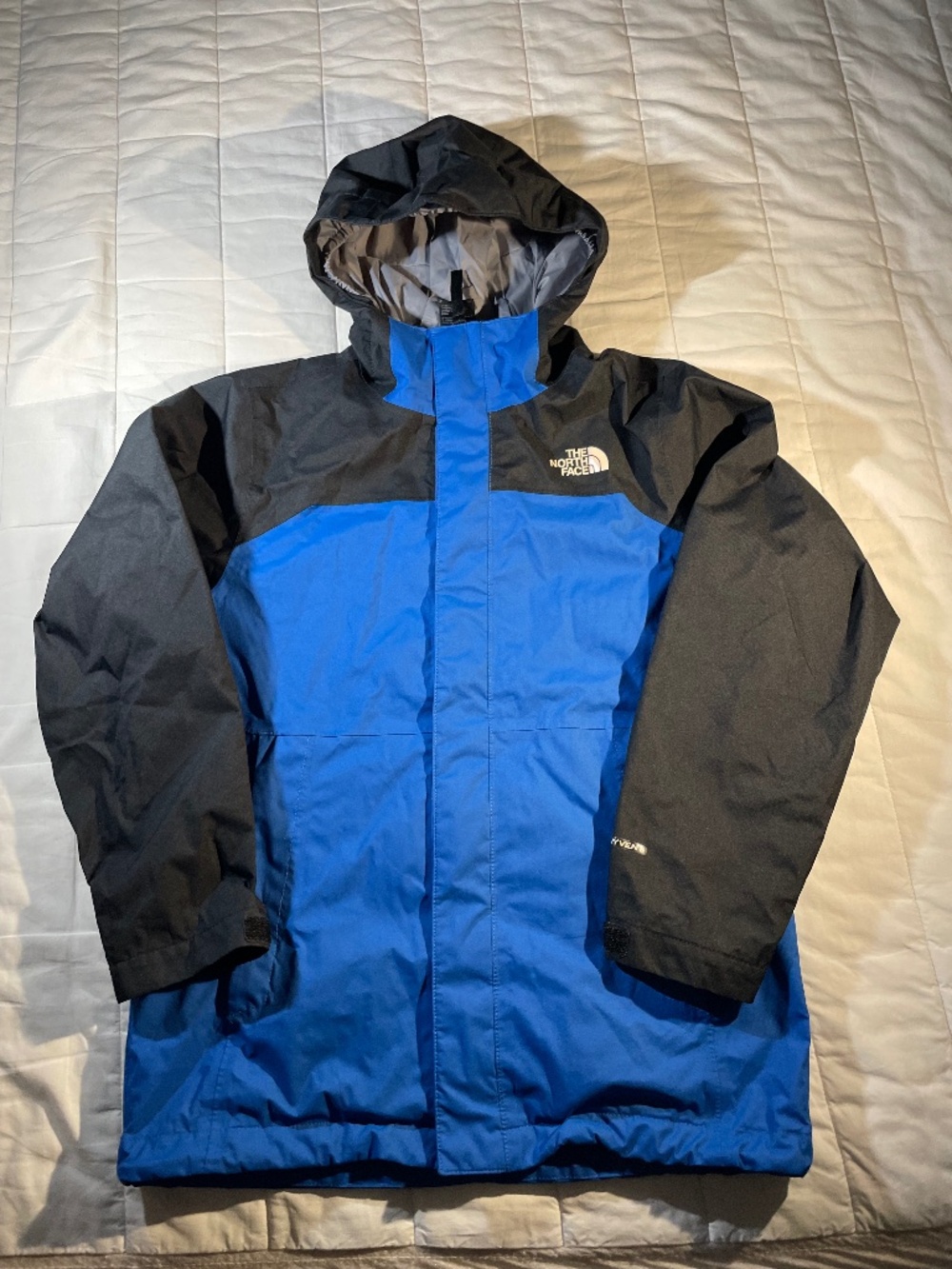 Blue and Black North Face Rain Jacket / Coat